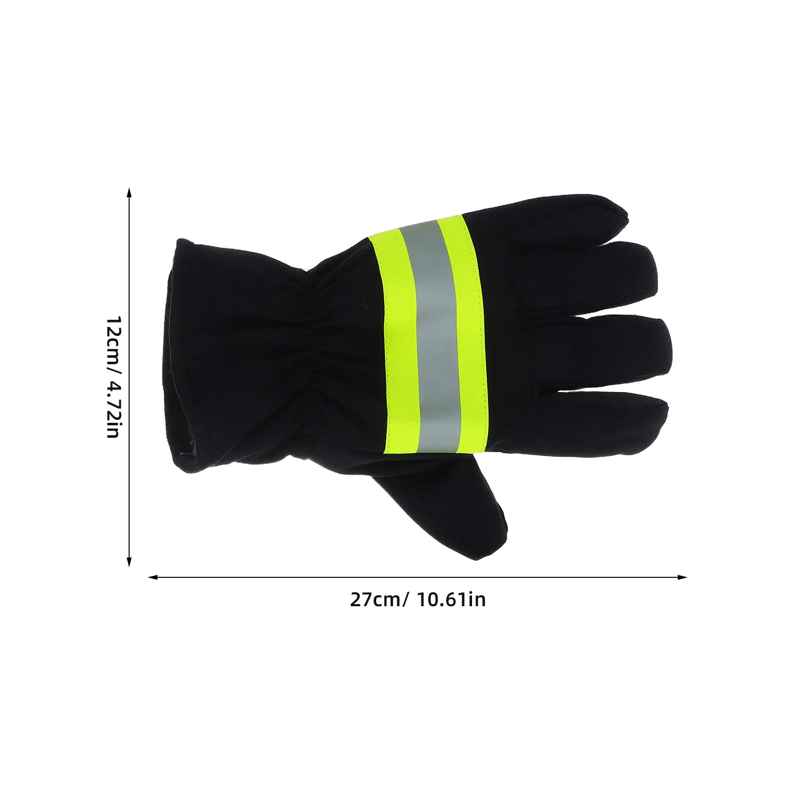 1Pair Firefighter Heat Resistant Fireproof Gloves Emergency Rescue Flame Resistant Protective Gloves High Temperature