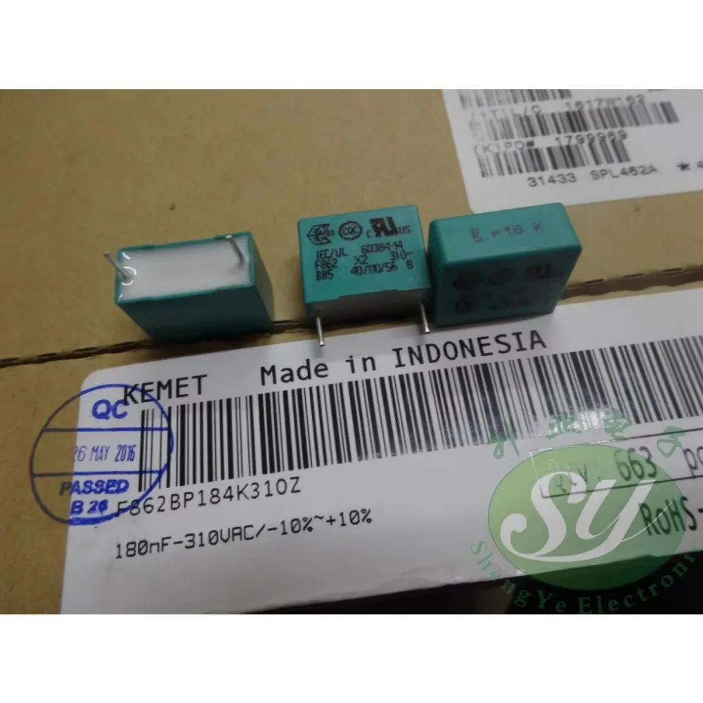 10 SZTUK F862BP184K310Z 0.18uf/310vAC 180nf u18 184 Nowy kondensator foliowy 15mm