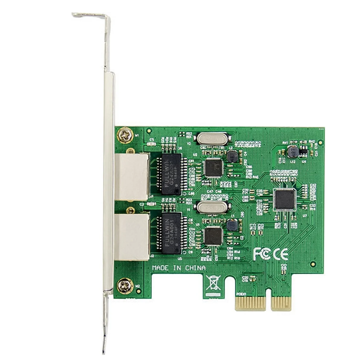 AT87-2 RJ45 Port PCIe X1 Dual Gigabit Realtek 8111F+Intel ASM1082E Chipset Filter PCI-E Computer Lan Network Card 1000M