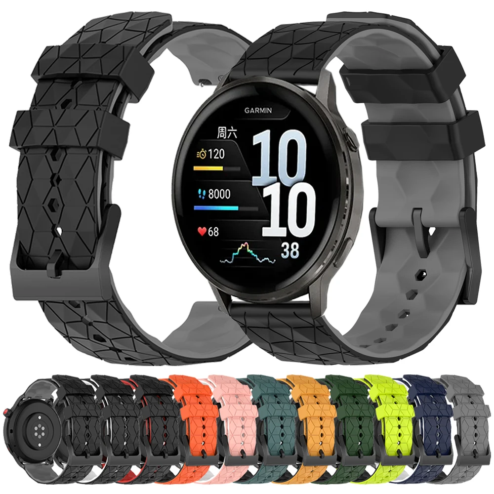 22mm 20mm Silicone Strap For Garmin Venu Sq 2 3 4 45mm Forerunner 570 47mm 265 645 165 Approach S50 Sports Watchband Accessories