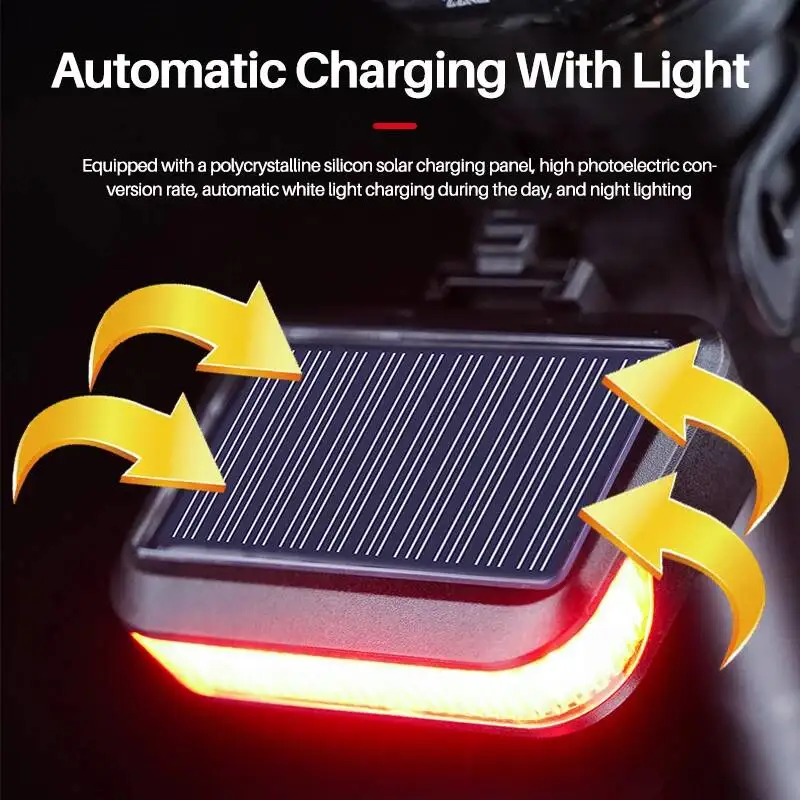 ESLNF MTB Taillight Mountain Cycling Rear Bike Bicycle Lights Light Tail Solar Night Rechargeable
