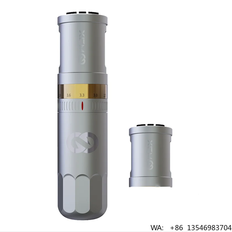 WJX W3 2-in-1 Adjustable Strokes (2.4-4.2mm) Coreless Motor Aluminum Alloy Wireless Double Battery Fast Charge Permanent Tattoo