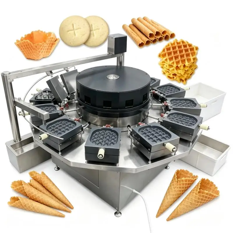 Automatic Egg Roll Baking Machine Commercial Egg Roll Maker Fast Heating Easy Operation Stainless Steel Design