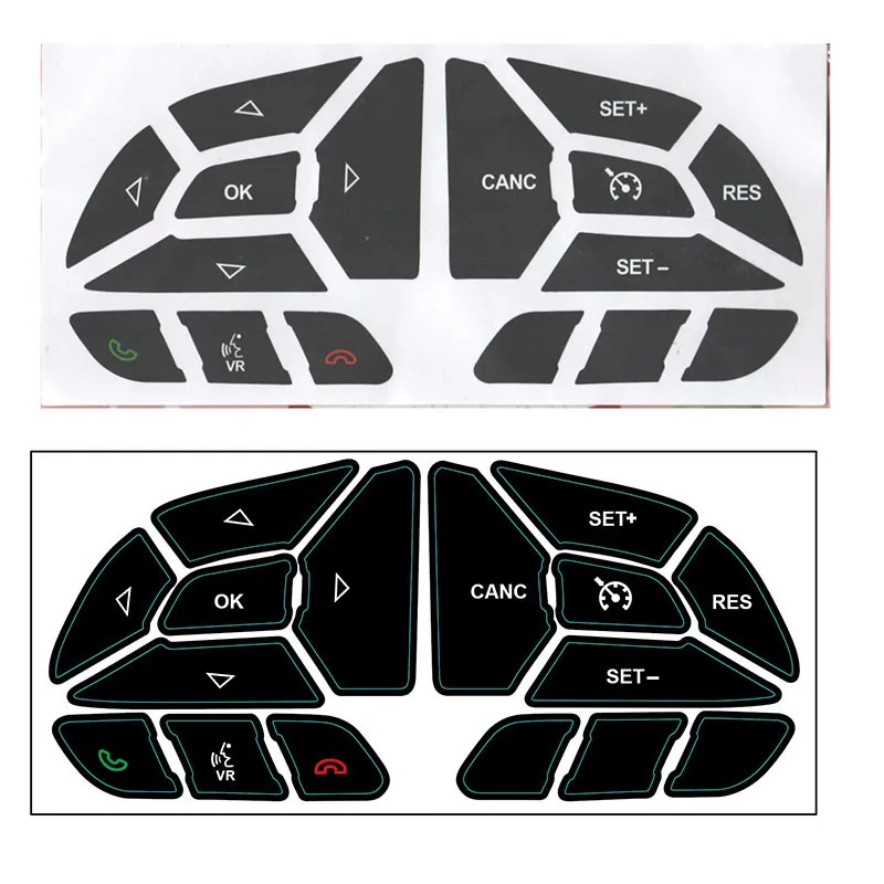 1Set Car Steering Wheel Button Repair Decals Stickers For DODGE CHARGER 2016 - 2022 Automotive Interior Accessories