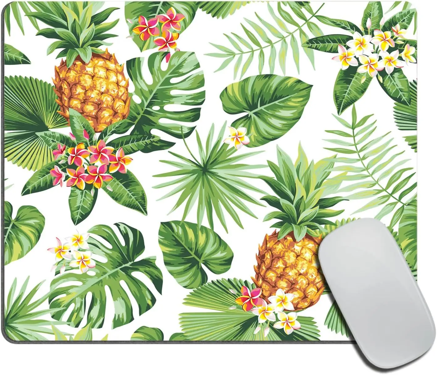 Mouse pad custom Mouse pad artisan Pineapples Tropical Palm Leaves Flowers Non Slip Rectangle Customized Mouse Pads Designs