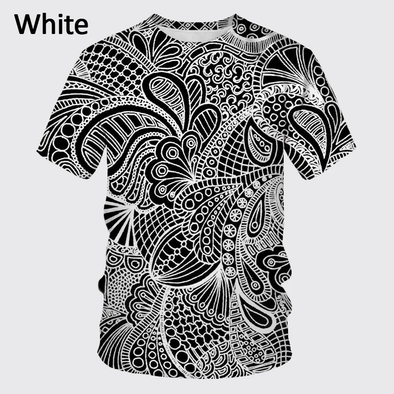 

2022 New Fashion Men's and Women's Hawaiian T-shirt Casual 3d Printing Colorful Flowers Short Sleeve Cool Round Neck