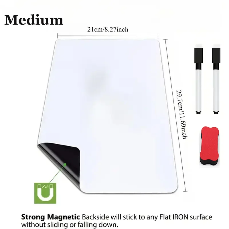 Spidol fleksibel yang dapat dihapus A3 A4 A5, magnet kulkas, papan tulis magnetik, papan tulis kering, stiker kulkas, catatan dapur, toko