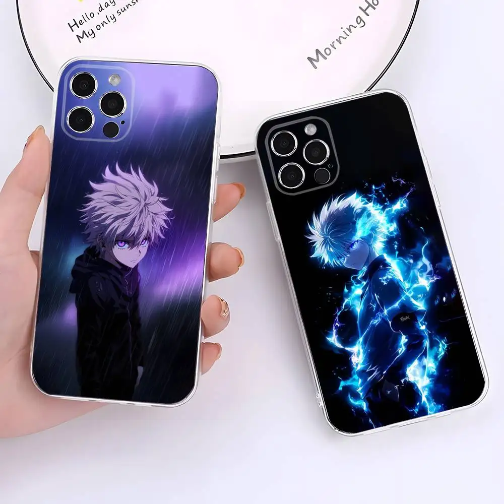 Etui na telefon K-Killua Z-Zoldyck do iPhone'a 17, 16, 15, 14, 13, 12, 11 Pro, Max, Plus, X, XS, XR, SE4, E Mini, przezroczyste, miękkie.