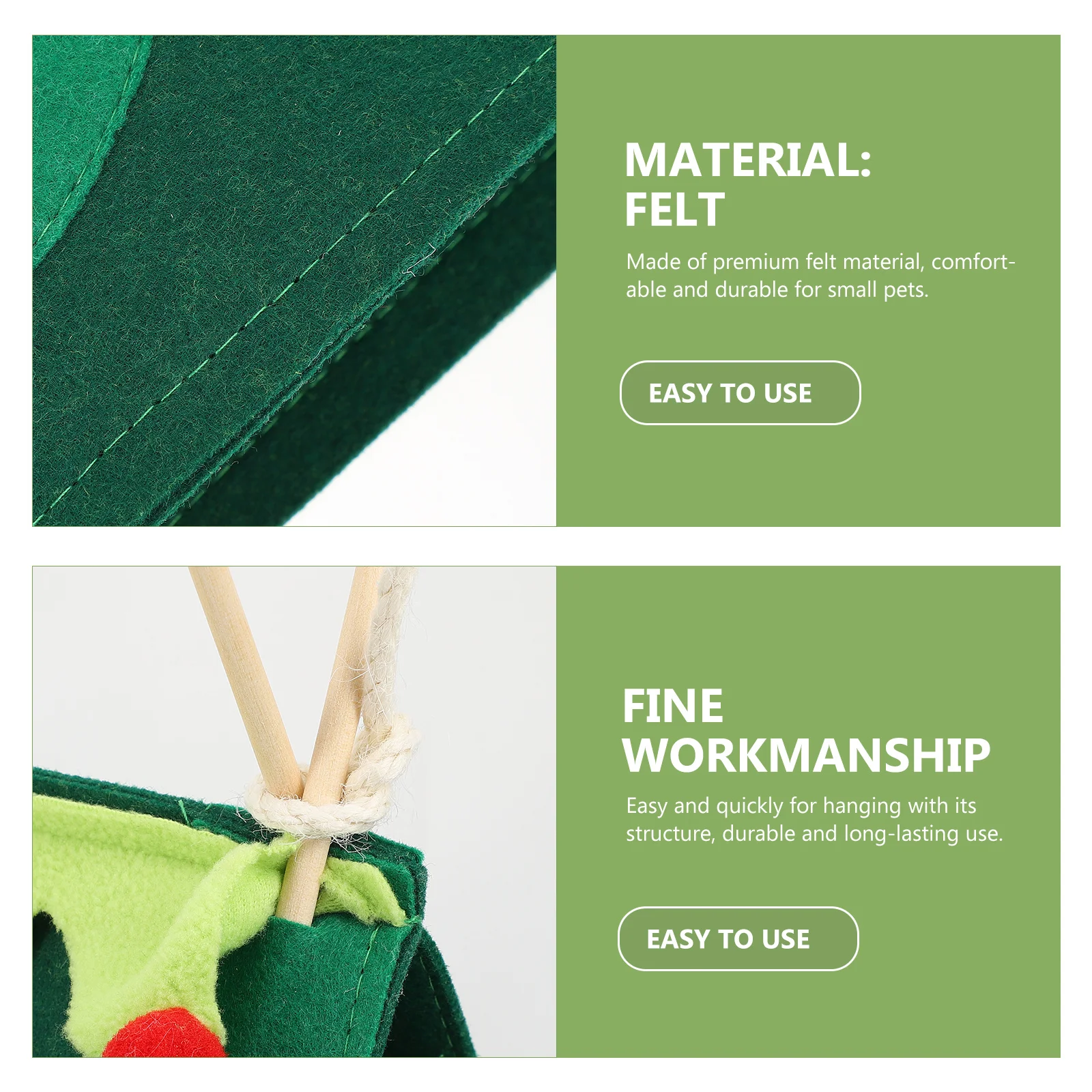 

Pet Rabbit Nest Felt Tent Durable Comfortable Small Pet Sleeping House Hamster Hideout Rest Nest Hamster Hideout