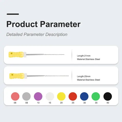 Imagen 2 del producto Denspay-limas K dentales de acero inoxidable, instrumento de odontología, uso manual, raíz endodóntica, 21mm/25mm, 10 paquetes por caja