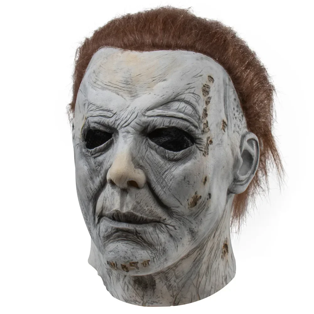 Halloween Michael Myers Maske Gruseliger Killer Vollkopfmaske Gruselige Brandnarbe Latex F – Detail 2