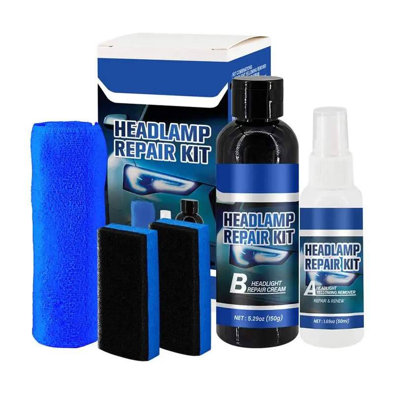 

Car Headlight Repair Kit Powerful Car Headlight Restoration Kit Efficient Restoring Compound User-Friendly Headlight Restorer