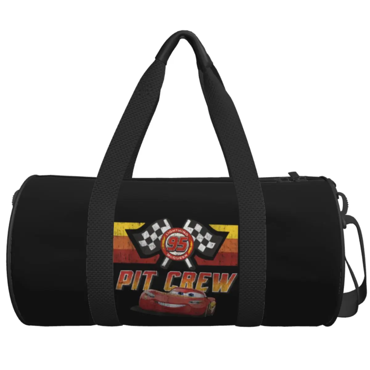 

Travel Bag Cars Lightning McQueen Pit Crew Red Distressed Gym Bag Sports Bags Large Training Handbag Fitness Bag For Male Female