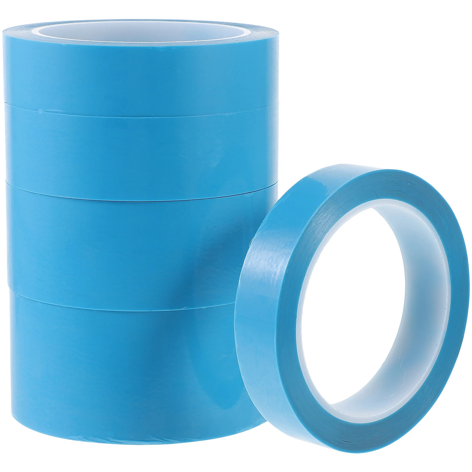 5 Rolls PET Masking Tape 20x25x30x40x50mm 0.06mm Thick 50m Long Automotive Paint Protection Safe Body Model Car