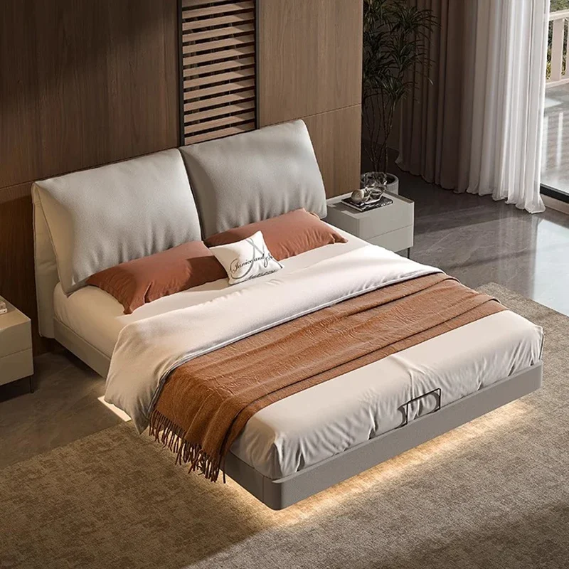 Sofa Modern Bed Bedroom Human Dog Design Simple European Massage Bed Leather Sleeping Platform Letto Matrimoniale Home Furniture