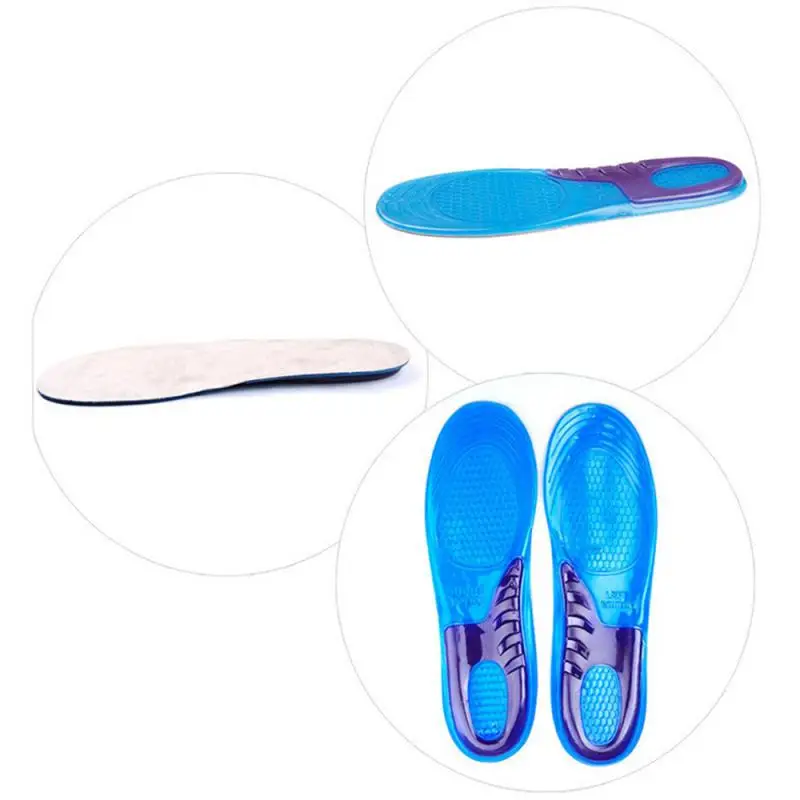 1Pair Sports Elastic Silicone Gel Insoles Shoe Inserts Cushion for Women Men Breathable shoes Pad Massage Casual Sports Insole