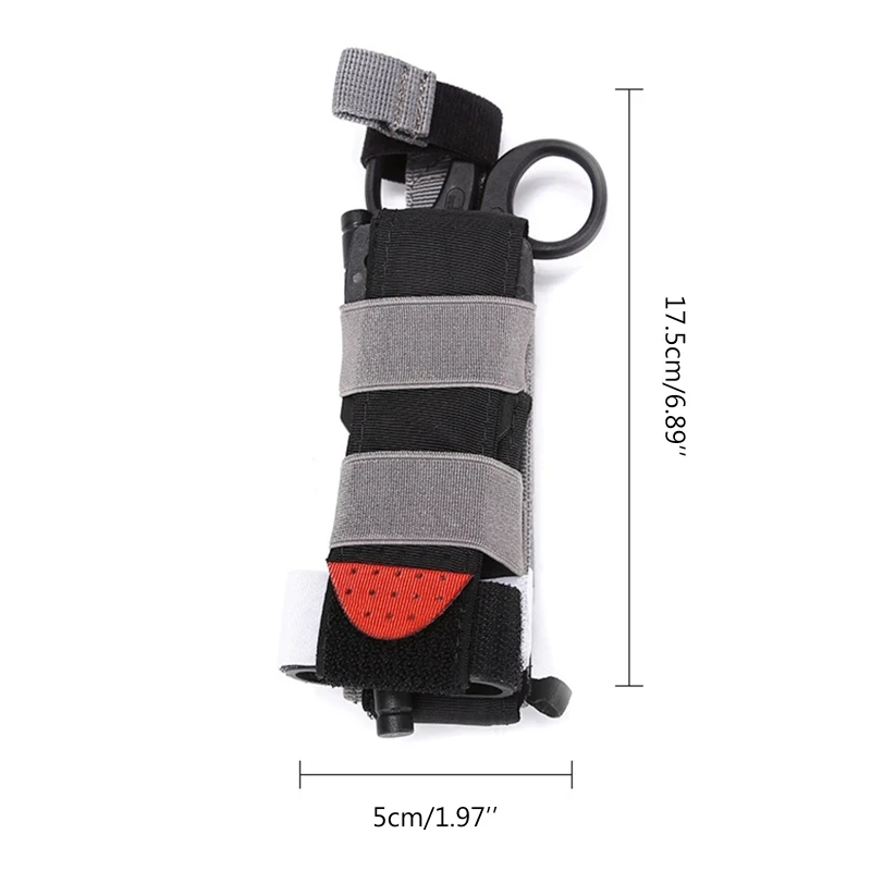 Molle Tourniquet Elastic Pouch Scissors Holder Strap Bag Outdoor Hunting Accessories Knife Flashlight Holster