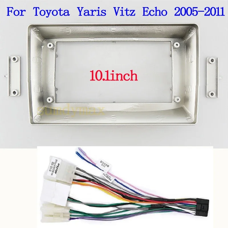 10.1inch Car Radio Fascia Frame For Toyota Yaris Vitz Echo 2005-2011 audio Stereo Android Dashboard Kit Face Plate Frame Fascias