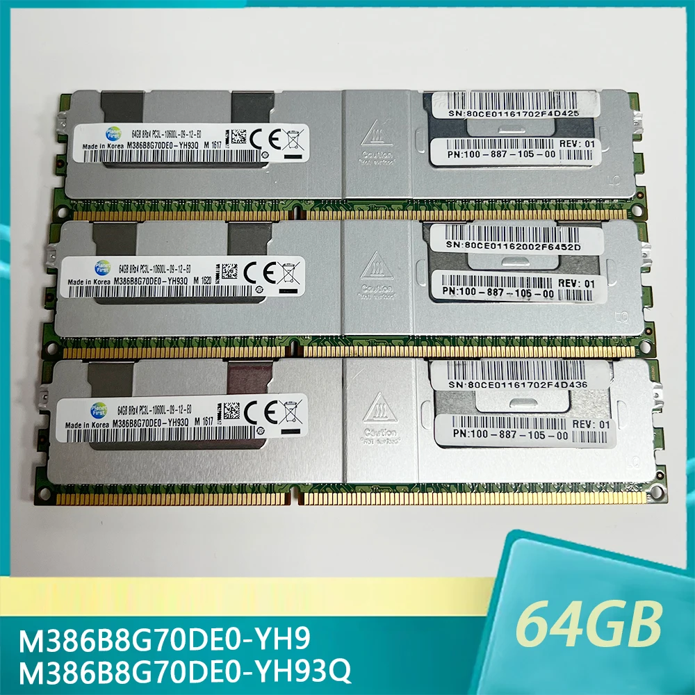 

1Pcs For Samsung 64GB 8RX4 PC3L-10600L M386B8G70DE0-YH9 M386B8G70DE0-YH93Q 1333 DDR3L Server Memory