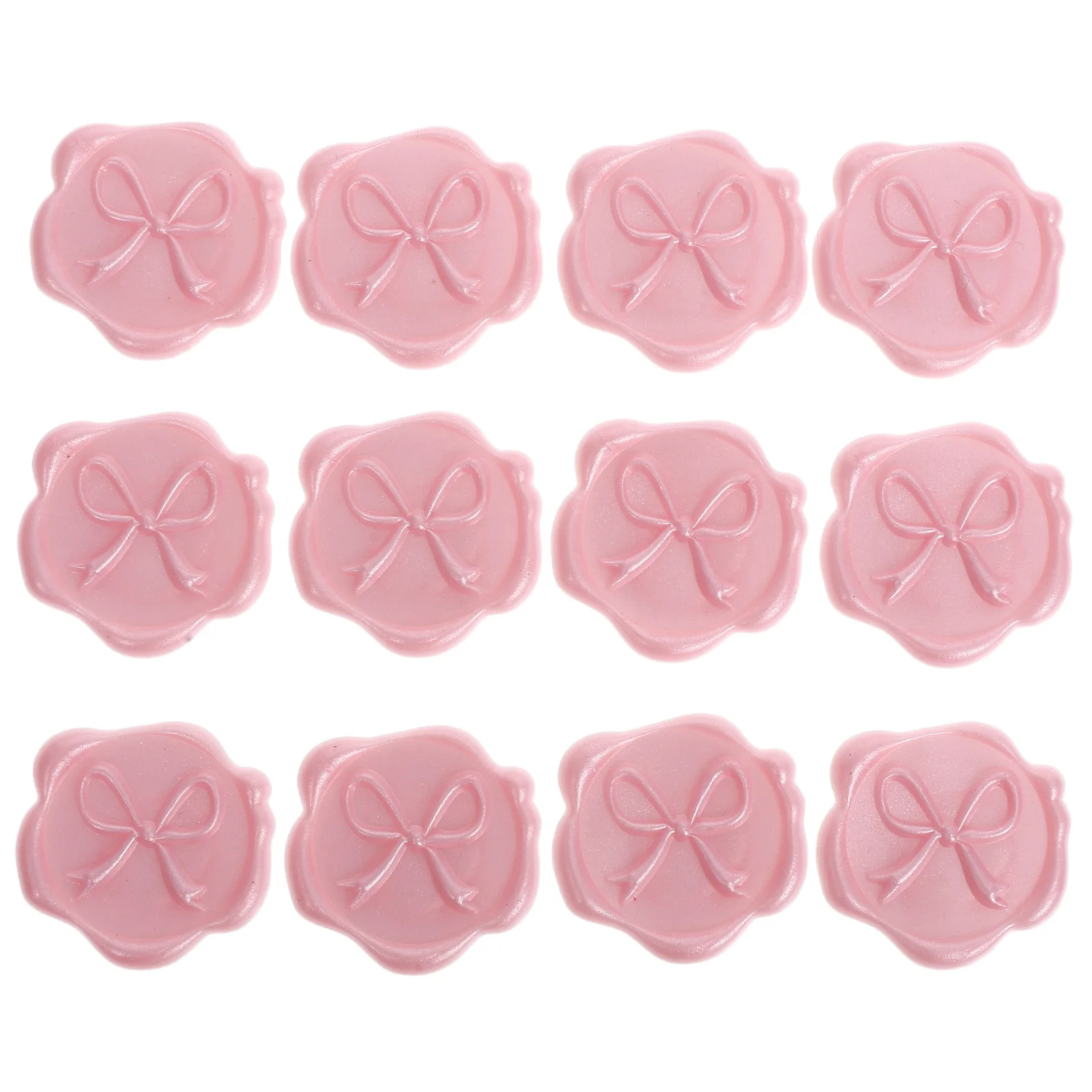 

12 Pcs Bow Wax Seal Envelope Seals Stickers Applique Embossed Adhesive Sealer Baby