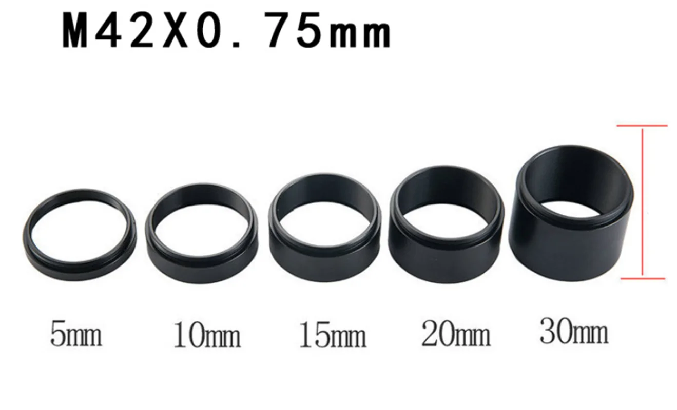 M42x0.75mm Extend Adapter Ring Focus Extension Tube Extended Focal Astronomical Telescope Camera Photo 5mm 10 12 15 20 30mm