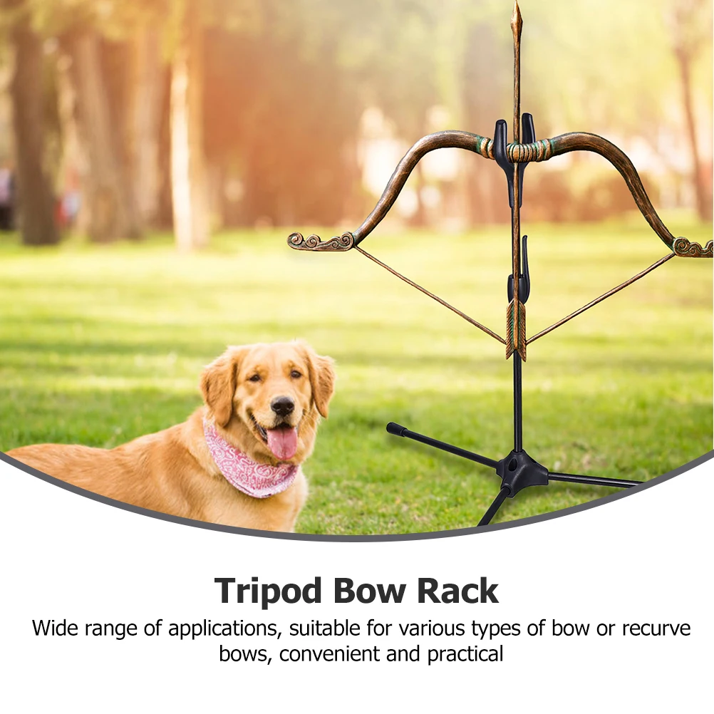 

1Pcs Practical Glass Fiber Bow Display Stand Versatile Tripod Bow Rack Durable Recurve Holder