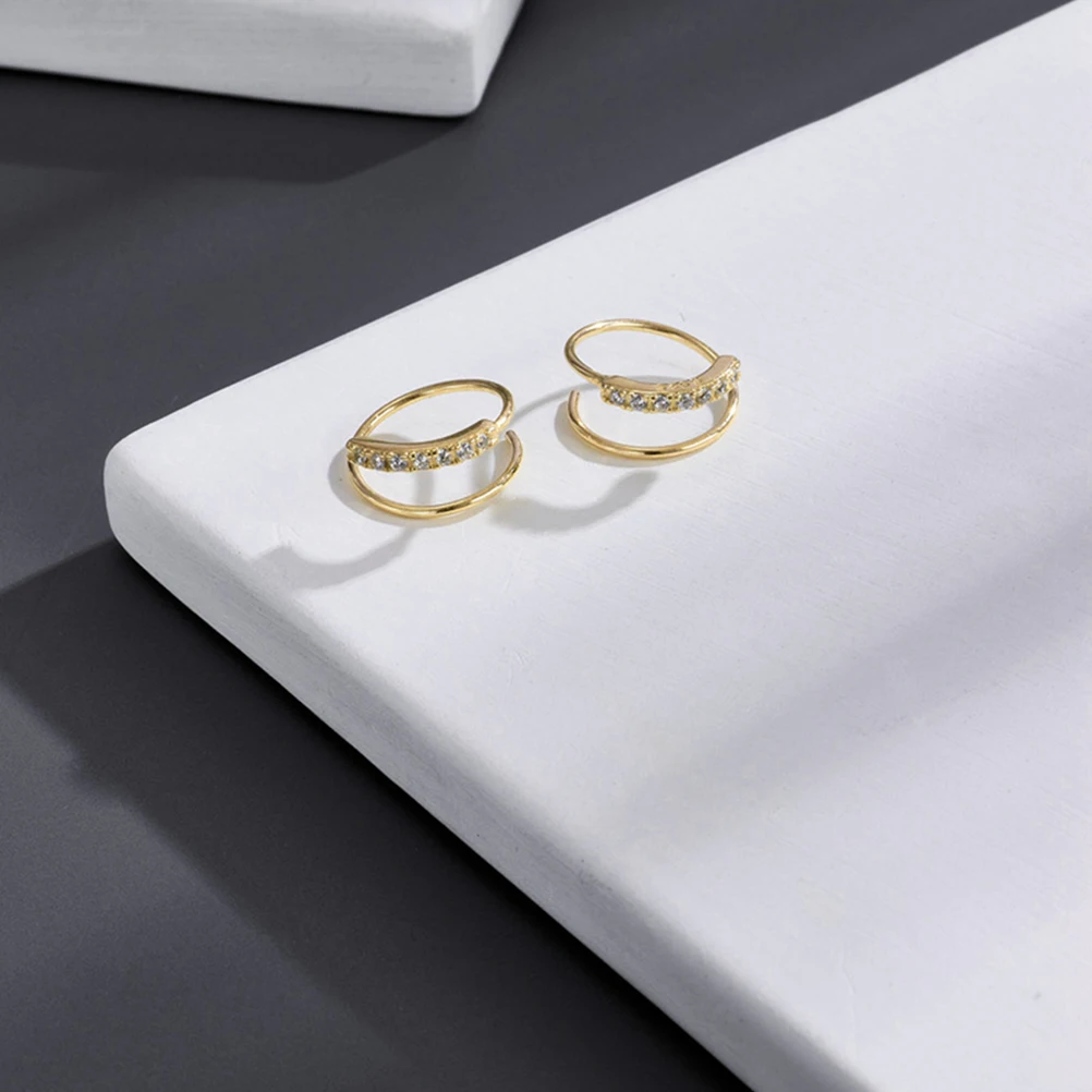 

Zircon Earrings Women Jewelry Studs Alloy for Teen Decoration