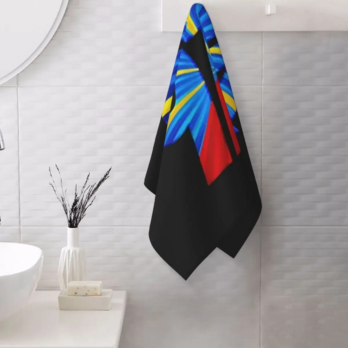 Custom 974 Reunion Island Flag Soft Face Towel Quick Dry Pool Bath Cotton Towels Absorbent