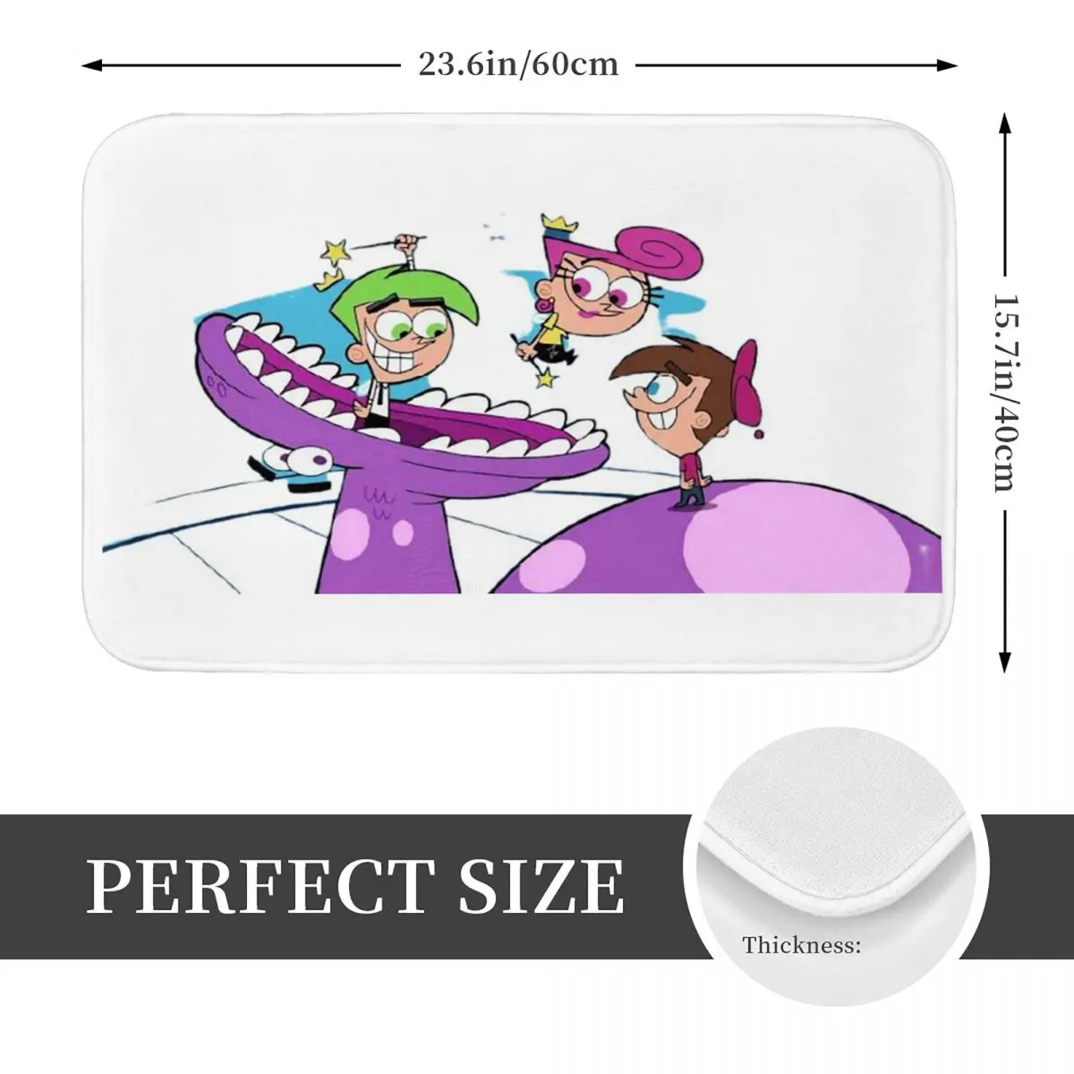 Fairly Oddparents Cosmo Doormat Kitchen Entrance Home Floor Mat Non-slip Carpet Rug for Bathroom Footpad Mats