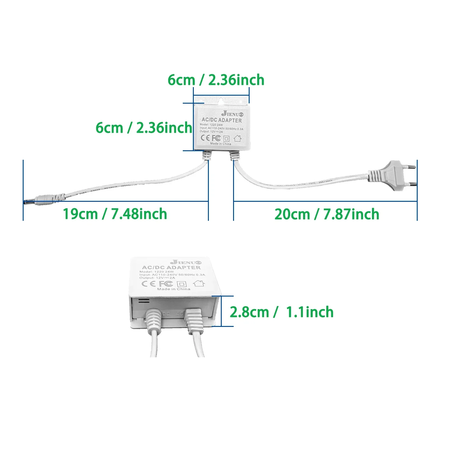 DC 12V 2A Power Adapter Supply EU Charger Converter Universal for CCTV Security Surveillance Camera AHD LED Light Router Robot