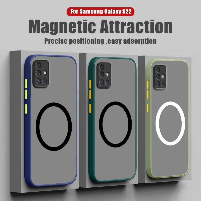 Translucent Magsafe Matte Phone Case for Samsung Galaxy A11 M11 A31 A21S A20 A30 A51 A71 A30S A50S A50 A10 A21 M31 Phone Cover