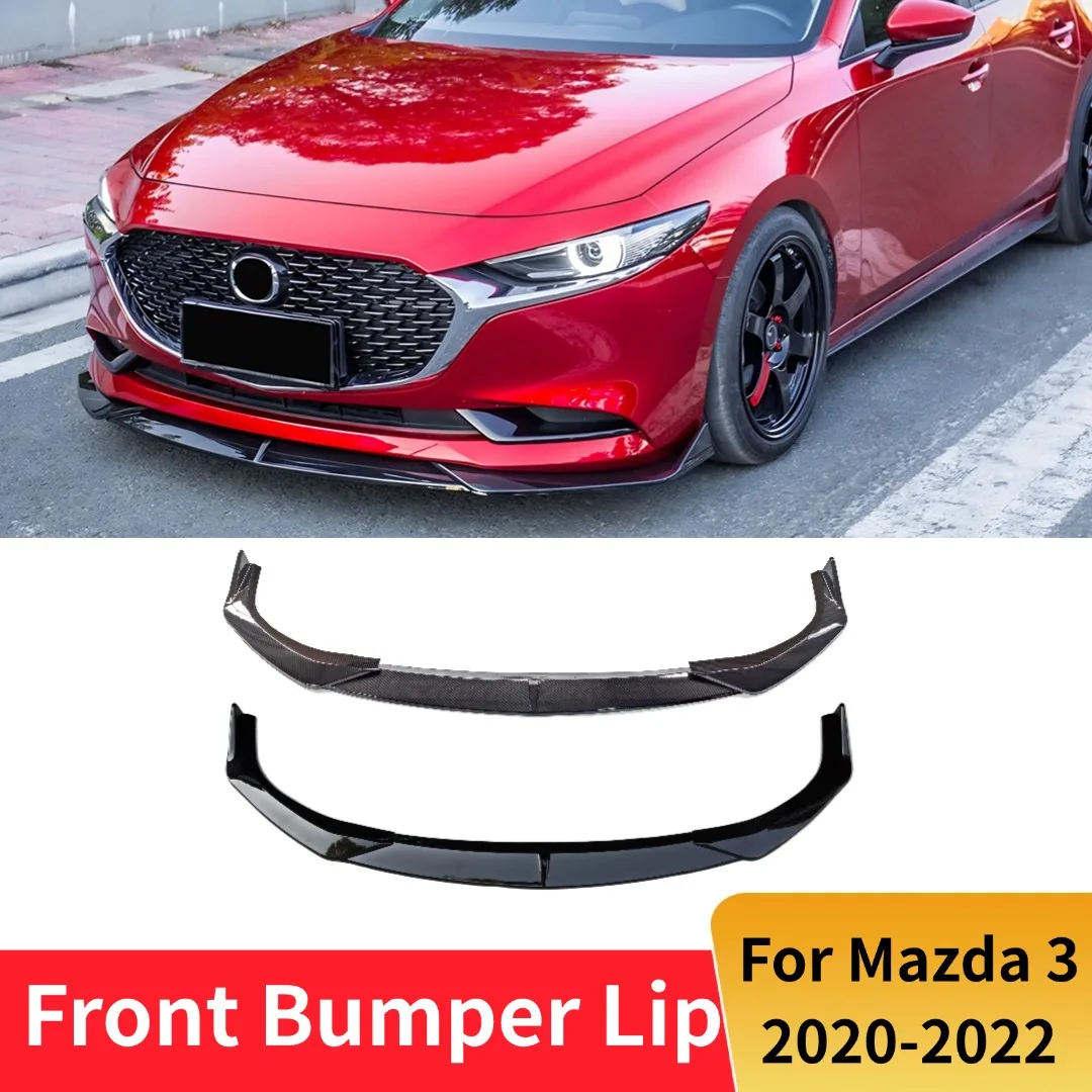 

Front Bumper Lip Spoiler Splitter Cover Chin Air Deflector Dam Body Kit Tuning Accessories Styling For Mazda 3 Axela 2020-2022