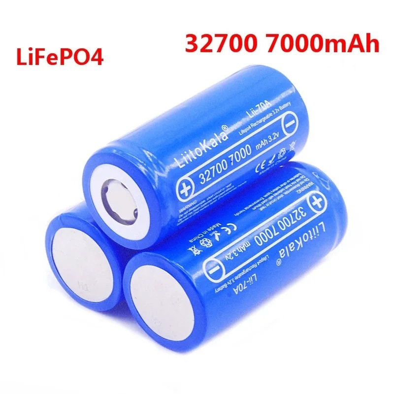 1-5pcs LiitoKala Lii-70A 3.2v 32700 7000mAh lifepo4 rechargeable battery cell 5C discharge battery for Backup Power flashlight