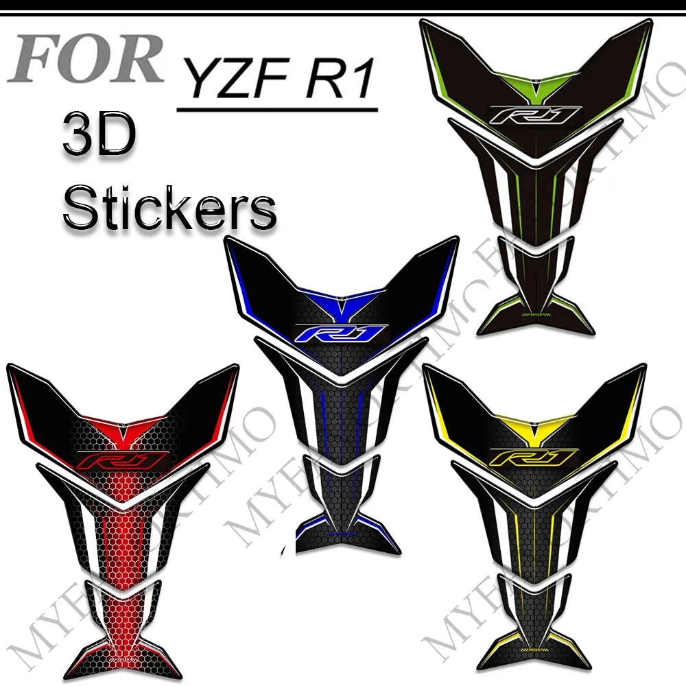 FOR YAMAHA YZF-R1 YZFR1 R 1000 Tank Mat 3D  Sticker Fuel Kit Protector Motorcycle Protection Badge Logo