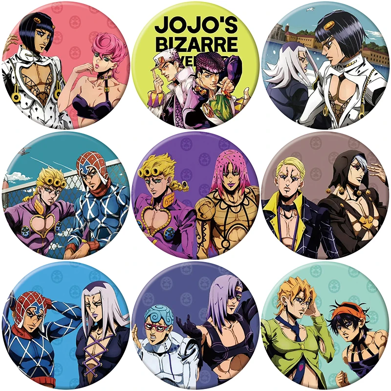 Брошь в стиле аниме «Невероятные приключения Джоджо» JOLYNE CUJOH FF Kujo Jotaro, булавка, мультяшный значок для косплея для одежды, украшение для рюкзака, подарок