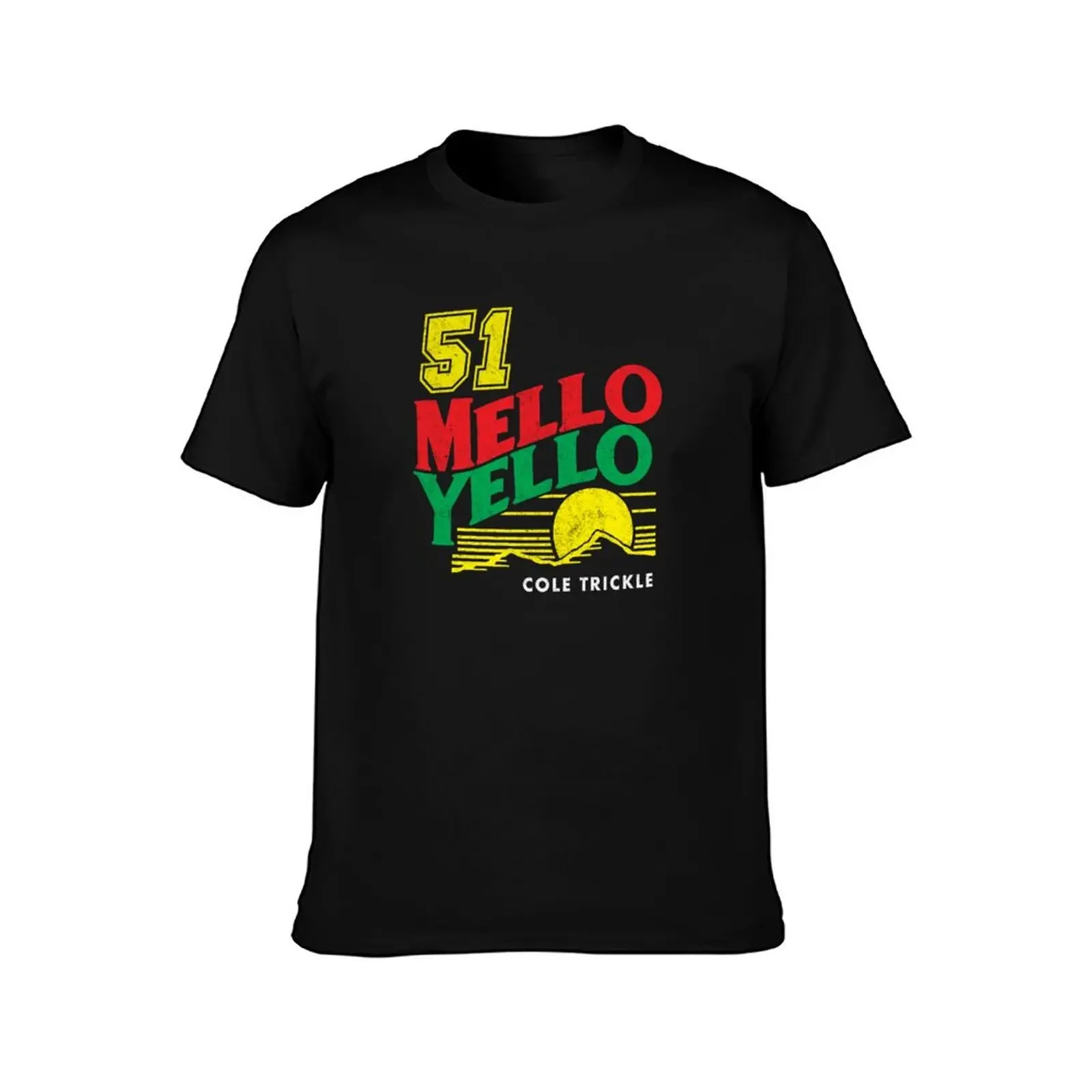 #51 Mello Yello - Cole Trickle - vintage logo T-Shirt blue archive shirts graphic tee Luxury man Men's cotton t-shirt