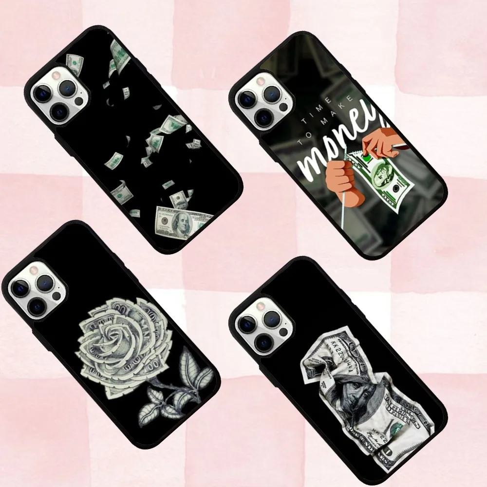 

United States Dollar Phone Case For IPhone 16,15,Pro,Max,Case 14,Plus,13,12,11 Magesafe Magnetic Wireless Charge Cover