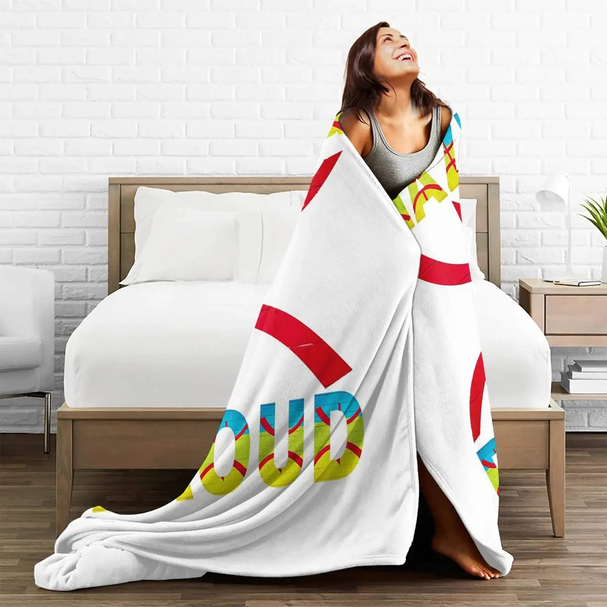 Berber Flag With YAZ Amazigh Symbol Blankets Soft Warm Flannel Throw Blanket Bedspread for Living room Picnic Travel Home Sofa