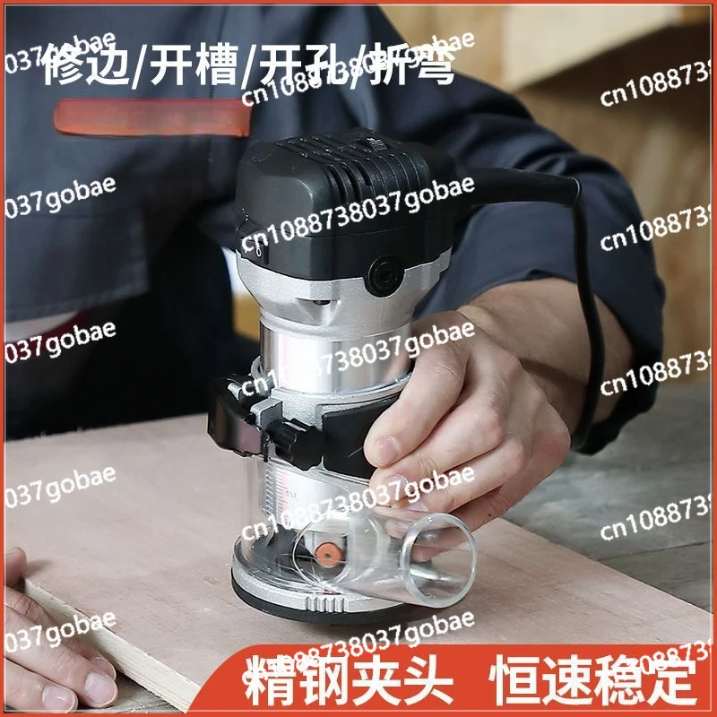 Compact Router Tools for Woodworking,110v/220v Fixed Base Wood Router 65mm Electric Milling Machine Palm Laminate Trimmer