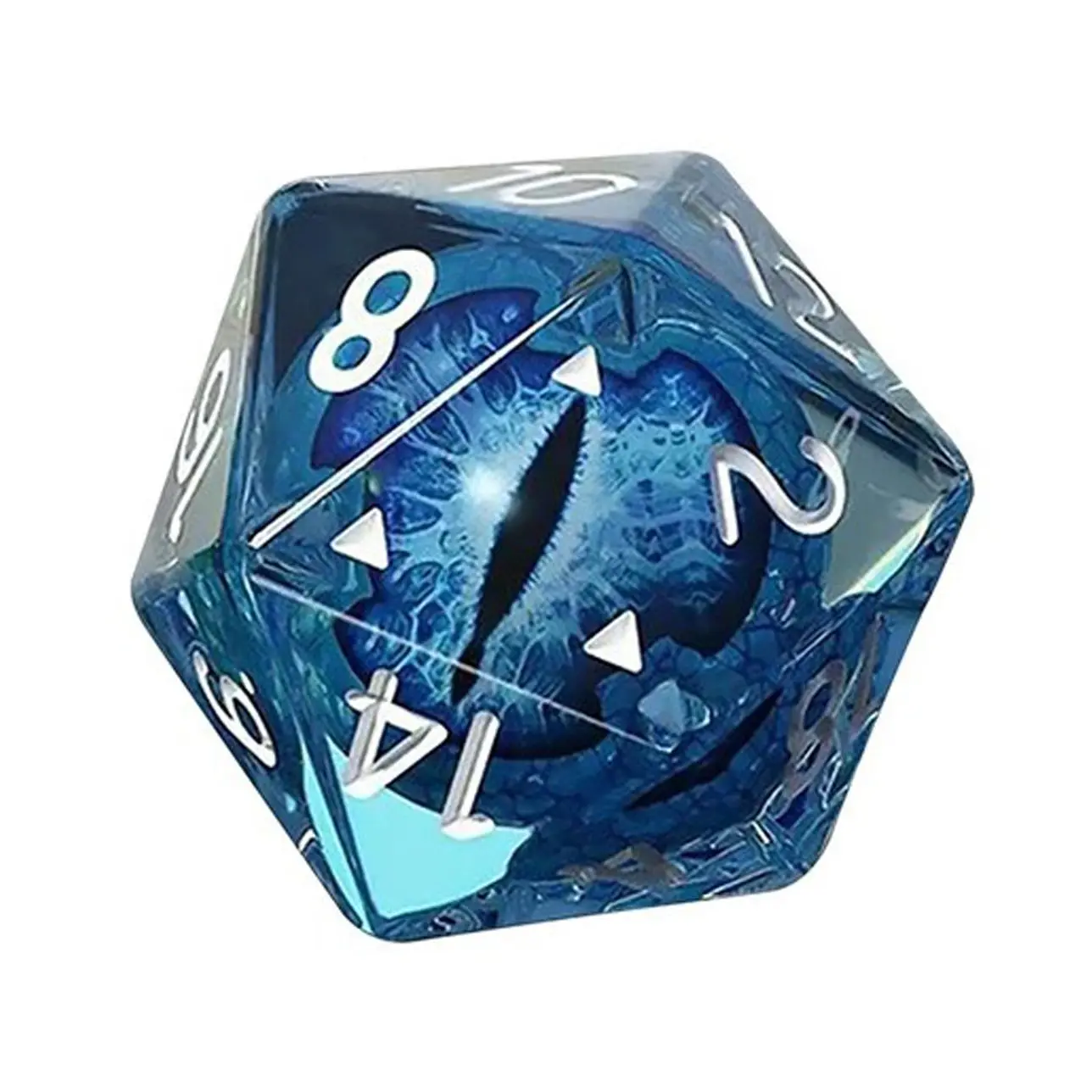 Crystal Transparent 20 Sided D20 Dice Polyhedral Various Shapes Sculpture Digital Dices for Bar Pub Club Party Games