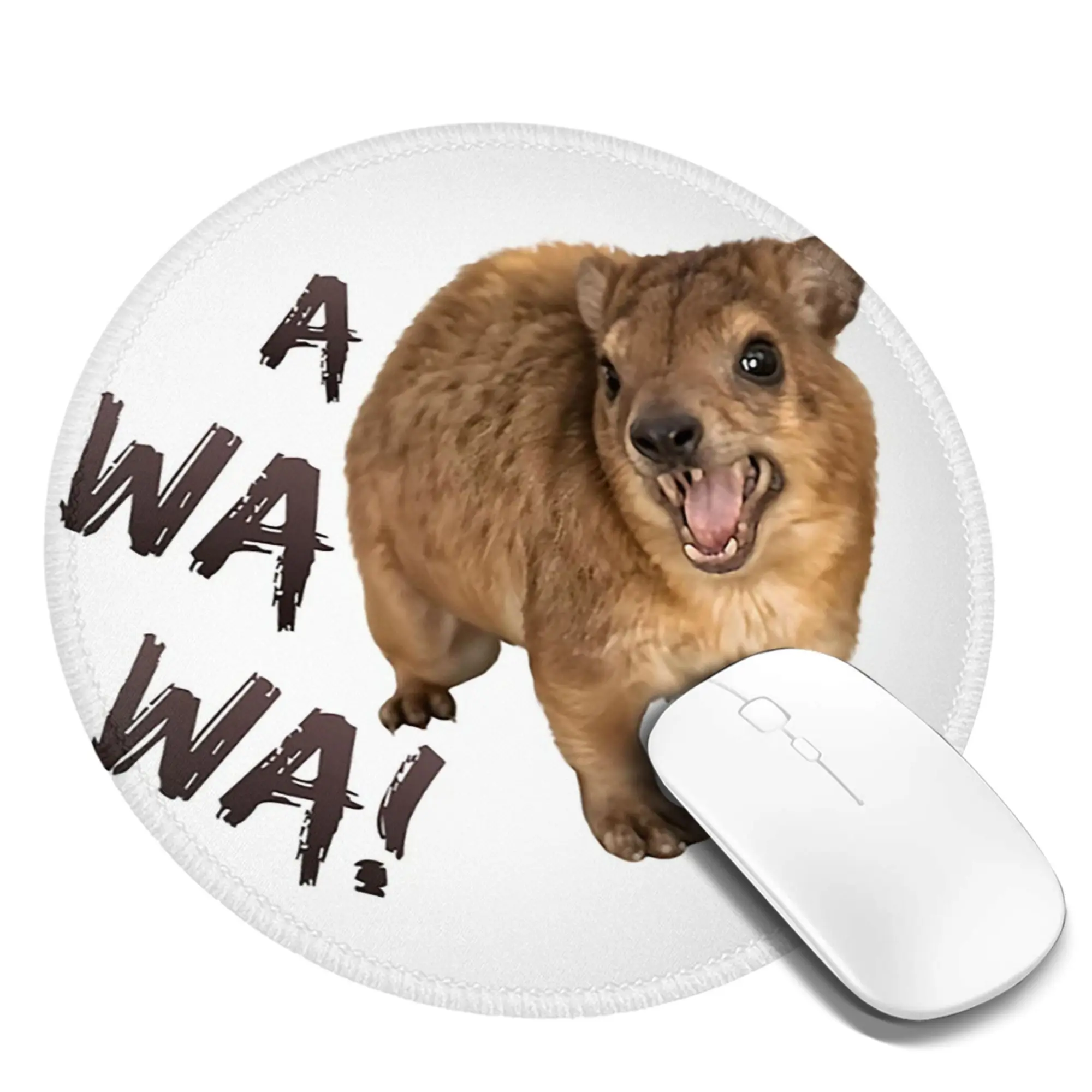 Awawa Angry Screaming Rock Hyrax Meme Mouse Pad Computer Keyboard Mouse Mat Gamer Laptop Desk Mat Office Accessories Table Mats
