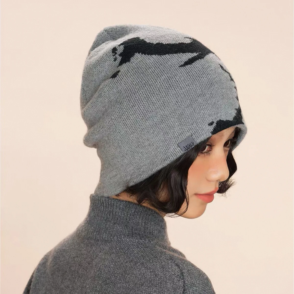 الأمريكية الرجعية الجاكار سكيتبوارد دوامة قبعات منسوجة جديد الرجال النساء الدافئة الهيب هوب موضة عادية تنوعا الشارع ins Beanies #5