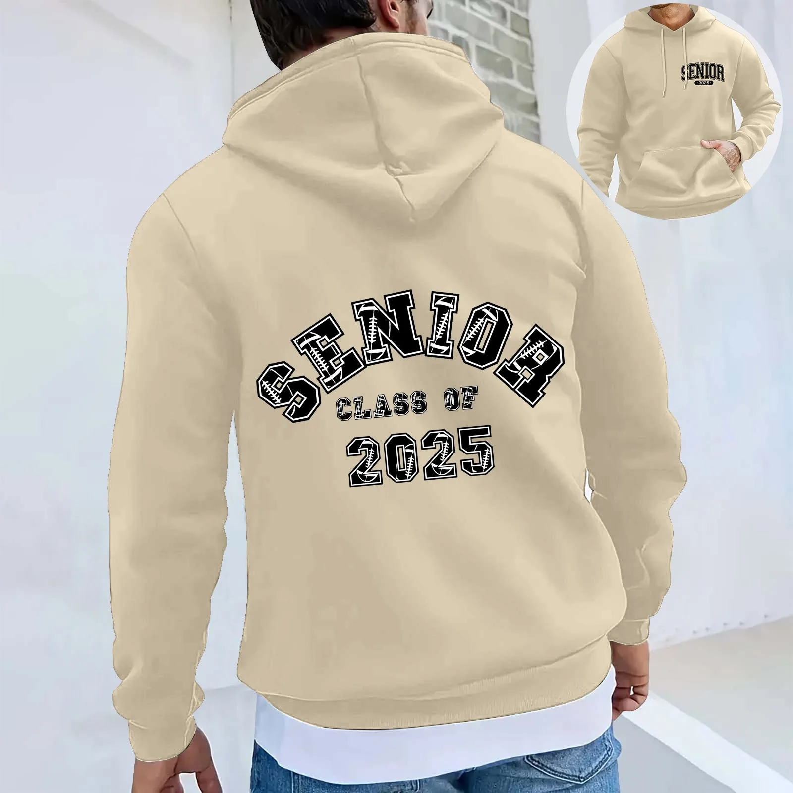 

New In Hooded Sweatshirt Back To School Oversize Y2k Hoodie Senior Class Of 2025 Tracksuit American Vintage Plus Size Jumpers