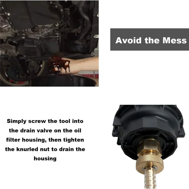 

【Hot Cake】Drain Hose & Engine Oil Funnel Drain Wrench Oil Filter Oil Change Tools Kit Practical Tool Plug Change Set