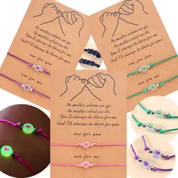 New Nightlight Bracelet Heart shaped Nightlight Beads Multi color Handwoven Card Bracelet Couple Jewelry Gift Wholesale