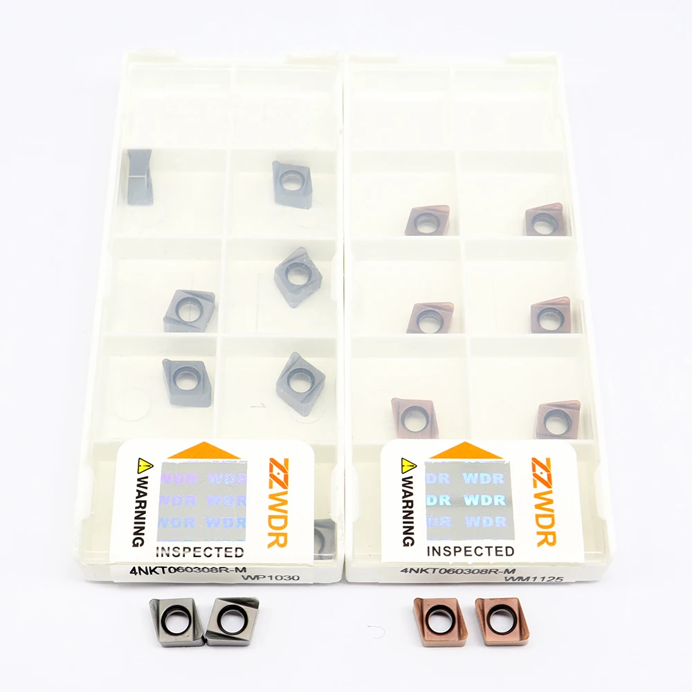 10 ชิ้น 4NKT060308R M ใบมีดกัดแบบเร็ว คาร์ไบด์ 4NKT สำหรับเครื่องกลึงเหล็ก คุณภาพสูง สำหรับเหล็กกล้าไร้สนิม