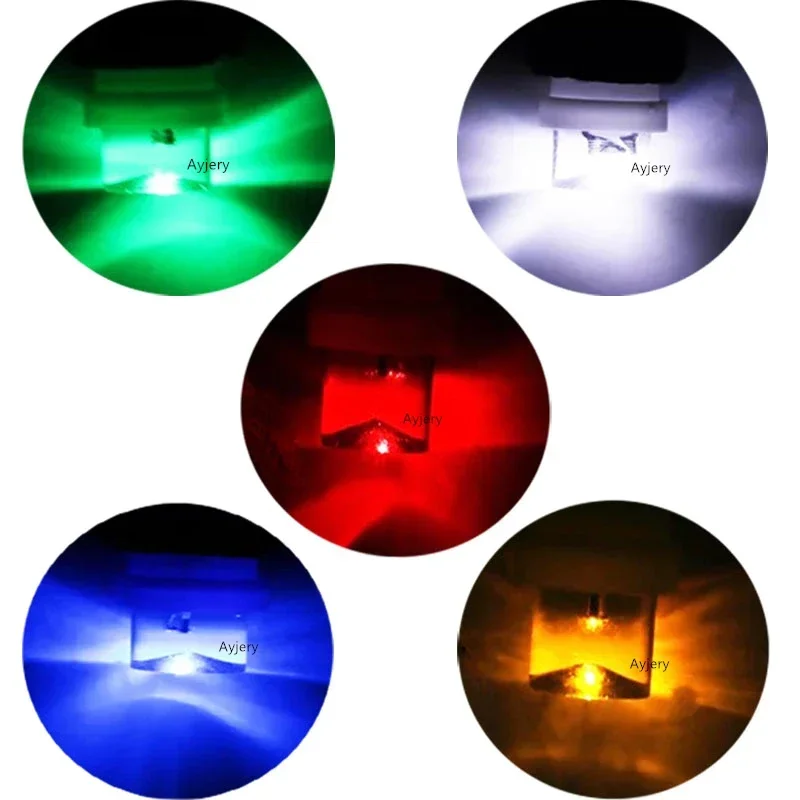 Ayjery 10pcs DC 12V W5w  T10 194 168 Concave Lens Led Bulb Car Pinball Machine Game Light White Red Blue Green Amber Car Light