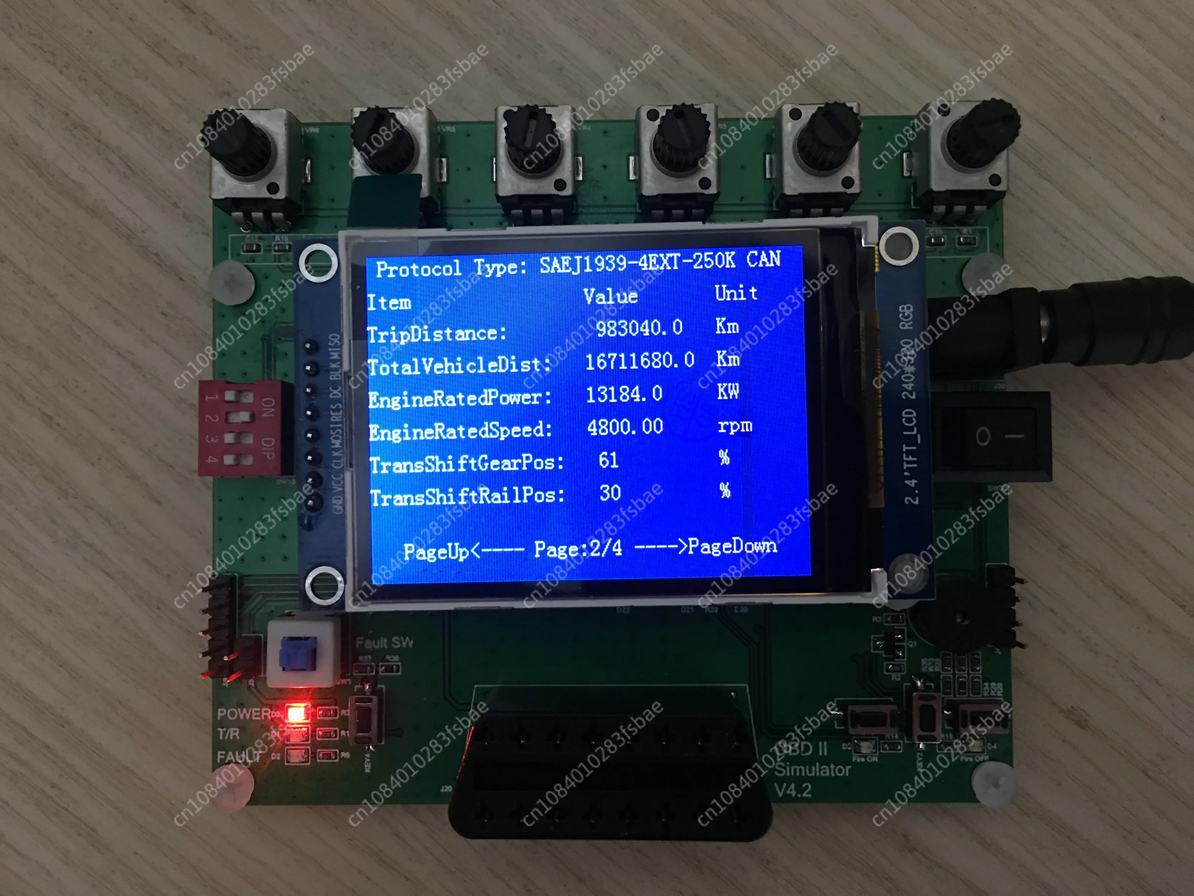 J1939 Protocol Emulator/vehicle OBD Emulator /ECU Emulator/vehicle To Everything Development