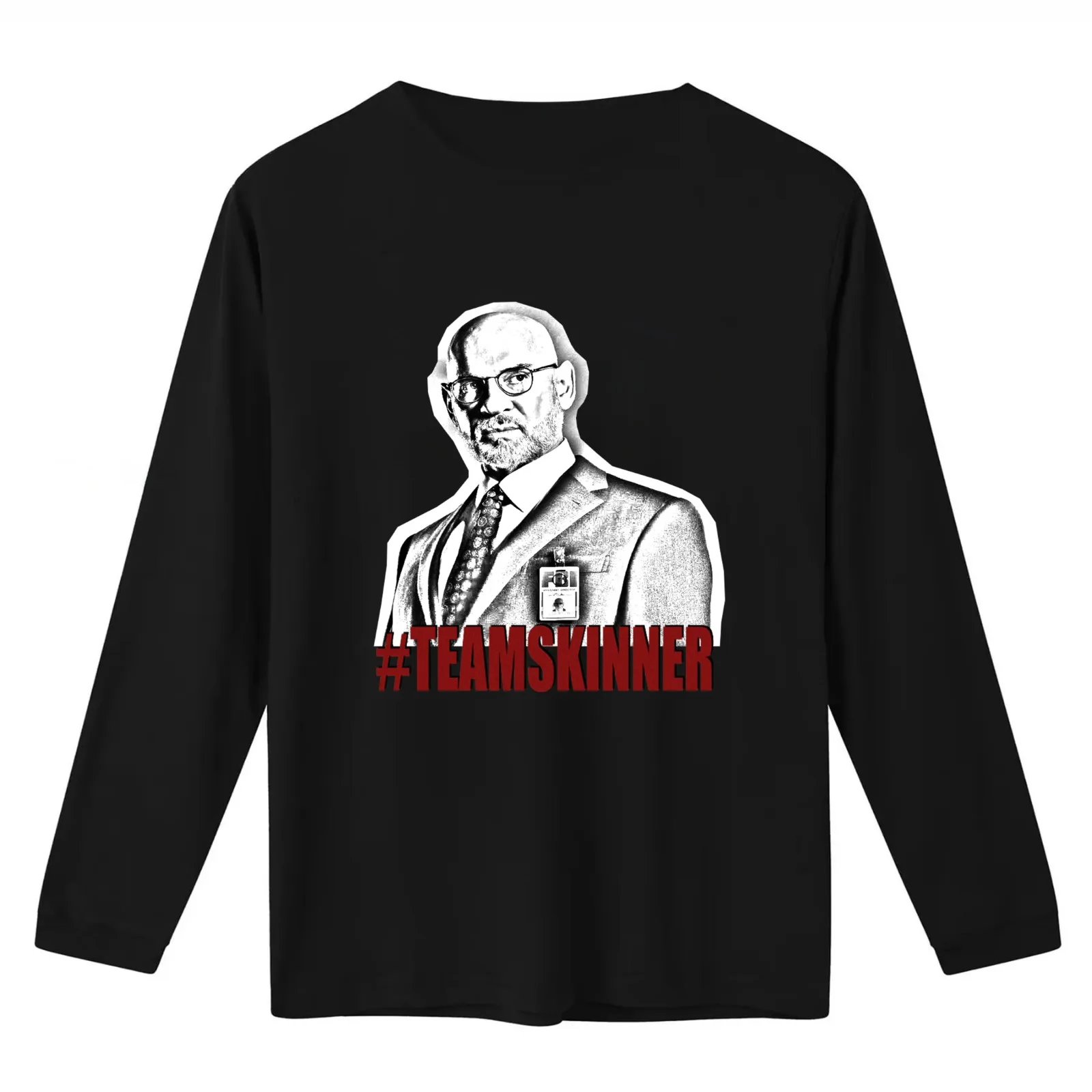 The X-Files Walter Skinner Sketch T-Shirt Summer Casual Cotton Tee Oversized Streetwear Tops Vintage Graphic Print