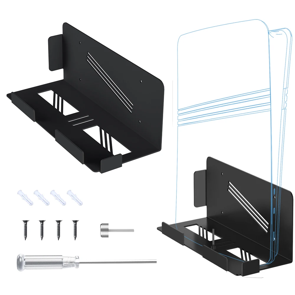 Wall Mount Bracket For PS5 Pro/Slim Console Wall Mount Organizer for P5 Game Console Universal Wall Storage Rack Accessories